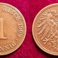 1425(5) 1 Pfennig (Kaiserreich) 1909/ A in ss-vz ...... von * * * Berlin-coins * * *