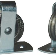 HBS Stehrolle 496 Nut 8 mm Grauguss mit Längsplatte und gedrehter Nut 