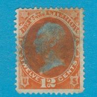 USA 1873/79 Dienstmarke Mi.20 mit farbigen Stempel. Interior (Inneres)