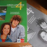 Zwillinge: 2 x Green Line NEW Bayern - Trainingsbuch Schulaufgaben Band 4 = 8. Klasse