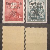Dt. Reich Besetzte Gebiete 1938 Karlsbad Postfrisch (W301)