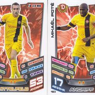 2x Dynamo Dresden Topps Match Attax Trading Card 2013
