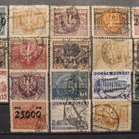 Polen Briefmarken Lot 1922 - 1937 Gestempelt (W309)