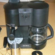 Espressomaschine + Kaffeemaschine Kombination, schwarz, 1650 W, De Sina C-91 B