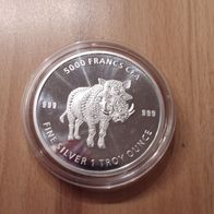 Tschad - 5000 Franc 2021 "Mandala Warzenschwein"