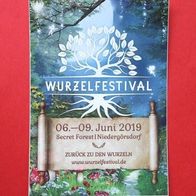 NEU Sticker "Wurzelfestival 2019" Zurück zu den Wurzeln Aufkleber 06.-09.06.2019