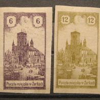 Polen Lokale Post Gebiete Zarki 1918* Mi. Nr.1,2,3,6 Ungebraucht mit gummi (W320a)