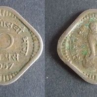Münze Indien: 5 Paise 1957