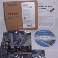 Logilink PC0028 USB 2.0 5fach PCI Karte in OVP