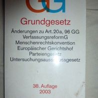 GG Grundgesetz, 38. Auflage 2003, Becker Texte im dtv