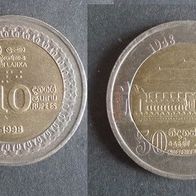 Münze Sri Lanka: 10 Rupee 1998 - Sondermünze - 50 Jahre unabhänginkeit