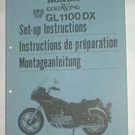 Honda - Buch - GL 1100 DX - Gold Wing - Montageanleitung - Setup - Parts - Handbuch