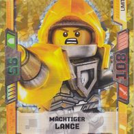 Lego Nexo Knights Trading Card 2017 limitierte Karte Mächtiger Lange LE3 Gold