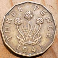 Three Pence 1941 Großbritannien