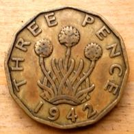 Three Pence 1942 Großbritannien