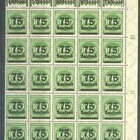 5 x 5 Eckrand-Block MiNr. 288I (eng) postfr. M€ 25,00 rar K65