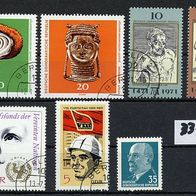 3318 - DDR Briefmarken Michel Nr 1632,1633,1672,1673,1675,1689,1690 gest. Jahrg. 1971