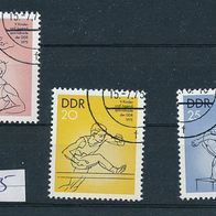 3355 - DDR Briefmarken Michel Nr 2065 - 2067 gestempelt. Jahrg. 1975