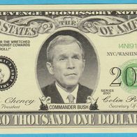 Banknote zu 2001 Dollar zum Gedenken an Terroranschläge v. 11.9.2001