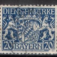 Bayern Dienstmarke gestempelt Michel 20
