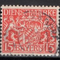 Bayern Dienstmarke gestempelt Michel 19