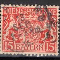 Bayern Dienstmarke gestempelt Michel 27