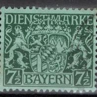 Bayern Dienstmarke gestempelt Michel 18