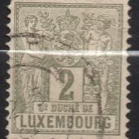 Luxemburg gestempelt Michel 46aD grünoliv