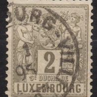 Luxemburg gestempelt Michel 46bD - olivbraun