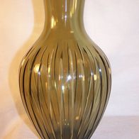 Alte, massive, mundgeblasene, geriffelte Skandinaviesche-Glas-Vase