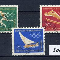 3007 - DDR Briefmarken Michel NR 747 - 749 gestempelt Jahrgang 1960