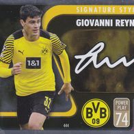 Borussia Dortmund Topps Trading Card Champions League 2021 Giovanni Reyna Nr.444