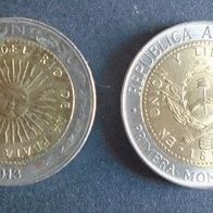 Münze Argentinien: 1 Peso 2013 - Sondermünze - 200 J. Münzprägung in Argentinien