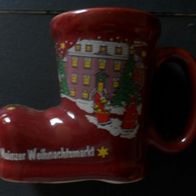 Tasse Weihnachtsmarkt Mainz Stiefel Rot