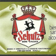 Etiquette de bière SCHUTZ, BIERE D´ALSACE Brasserie Schutzenberger Schiltigheim