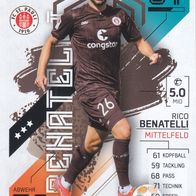 FC St. Pauli Topps Match Attax Trading Card 2021 Rico Benatelli Nr.402