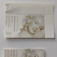 2x Marilyn Monroe 1 DM postfrische Briefmarken