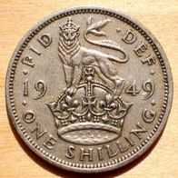 One Shilling 1949 England