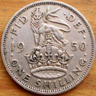 One Shilling 1950 England