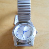 Uhr-43 Armbanduhr, Herrenuhr, Damenuhr, mit Zugarmband, Flexo Band, Seniorenuhr