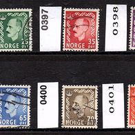 H321 Norwegen Mi. Nr. 396 + 397 + 398 + 399 + 400 + 401 König Haakon VII. o <