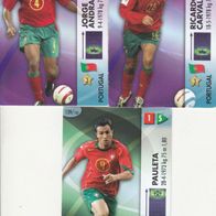 3x Panini Trading Card zur Fussball WM 2006 Mannschaft aus Portugal