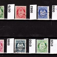 H340 Norwegen Mi. Nr. 78 A + 79 A + 82 A + 89b + 96 + 98 + 100 + 120 o <