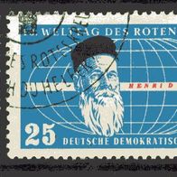 DDR 1957 Welttag des Roten Kreuzes MiNr. 572 - 572 Bedarfsstempel