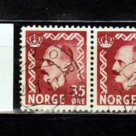 H352 Norwegen Mi. Nr. 362 - 2er Paar waagerecht - König Haakon VII. o <
