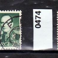H361 Norwegen Mi. Nr. 471 + 474 - 2er Paare waagerecht - König Olaf V. o <