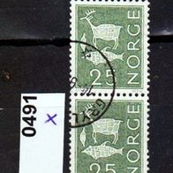 H368 Norwegen Mi. Nr. 491x - 2er Paar senkrecht - Landestypische Motive o <