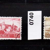 H385 Norwegen Mi. Nr. 739 + 740 Bauwerke o <
