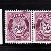 H386 Norwegen Mi. Nr. 759 - 2er Paar waagerecht - Posthorn o <