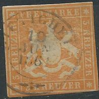 Württemberg MiNr. 12 a, gut gestempelt (3647/ b)